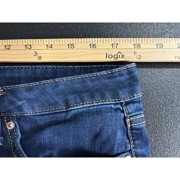 7 For All Mankind Denim Shorts dark wash size 14 - Picture 3 of 11